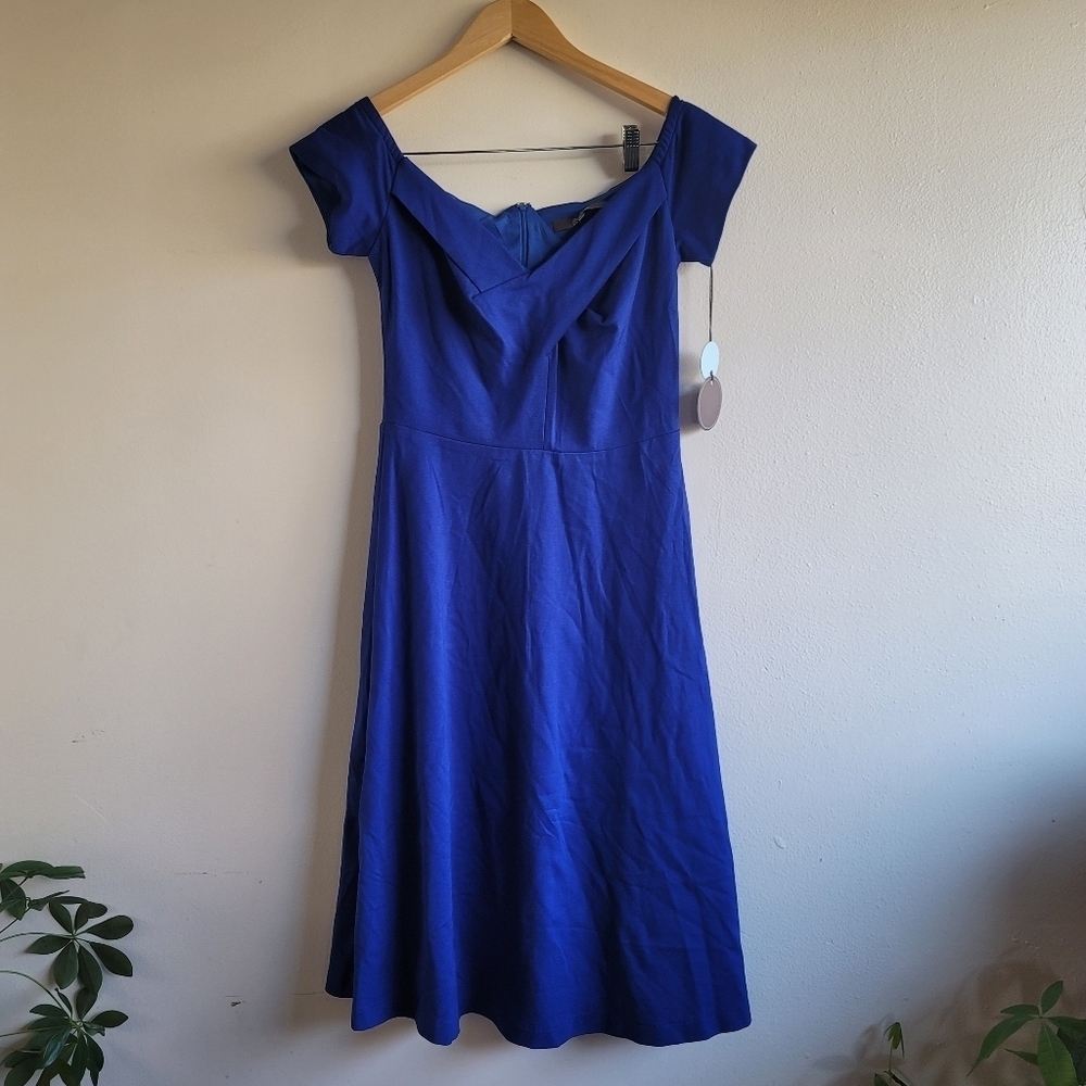 Eva Franco, Lovey Dress, Cobalt Blue,‎ Size 6 - NWT